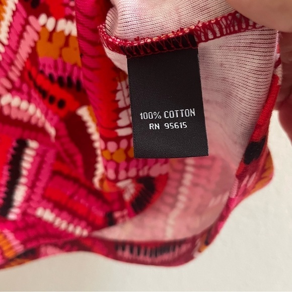 Rafaella woman's y2k style  printed crop top M 100% cotton summer casual v neck - Picture 5 of 7